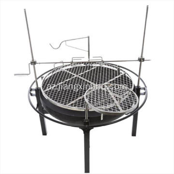 Rotisserie ilə kömür barbekü qril